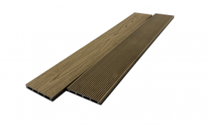 Террасная доска из ДПК holzhof фактура дерева каштан